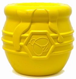 Large Honey Pot Durable Rubber Treat Dispenser & Enrichment Toy