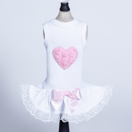 Laced Puff Heart Dress (size: large)