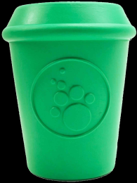 Coffee Cup Durable Rubber Chew Toy and Treat Dispenser (size: large)