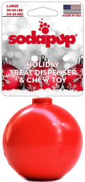 SP Christmas Ornament Durable Rubber Chew Toy & Treat Dispenser (size: large)