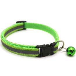 Color Reflective Dog Collars (Color: Light Green)