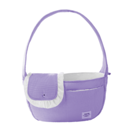 pet backpack cat travel shoulder messenger bag (Color: Purple)