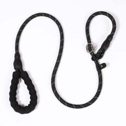 Reflective P Chain Pet Leash (Color: Black 1.4M)