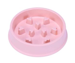 Wholesale Anti-suffocation Pet Dog Feeding Bowl (Color: Pink 2)